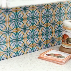 Trudi - Wall Floor Paper Tile - Green & Yellow