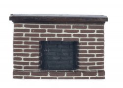 1/2in RED BRICK FIREPLACE YM0219