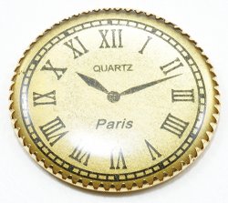 MUL5551 - Gold Paris Clock 1-1/8 Inches