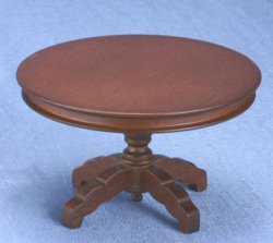 Round Pedestal Table, Walnut
