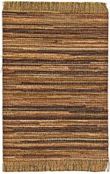Earth tones woven striped rug