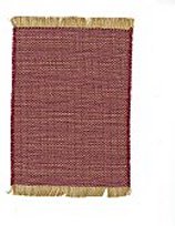 Berry and Tan Woven Rug