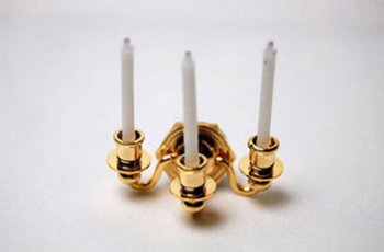Brass 3 Candle Sconce