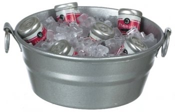 TUB W/ ICE and CANNED DRINKS