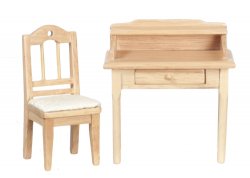 Small Desk with Chair, Oak