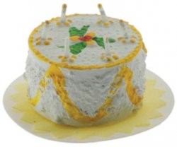 Birthday cake, yellow