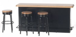 1950'S COUNTER/3 STOOL/CS SET