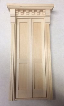 Double Victorian Flat panel wood door