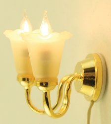Wall Sconce, 2 Tulip Frosted