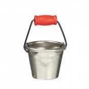 SILVER PAIL/RED HANDLE B0442