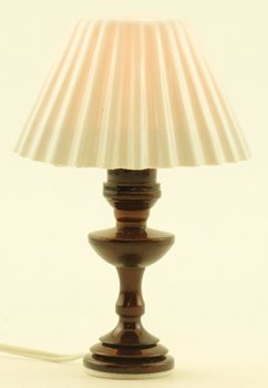 MH725 - Table Lamp, White Pleated Shade