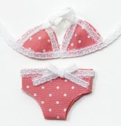IM65493 - Bikini, Pink with White Polka Dots
