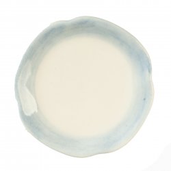 CERAMIC PLATE/BLUE TRIM G5961