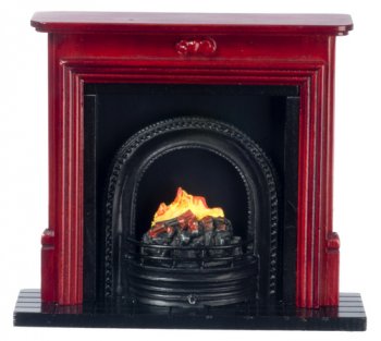 AZT3242 - Fireplace with Insert, Mahogany