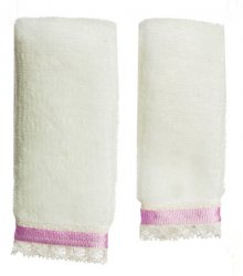 A0052PP BATH TOWEL SET/2/WHT/PURP