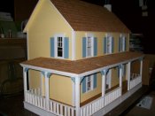 Yellow Dollhouse with Wrap Porch