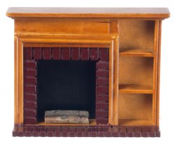 FIREPLACE W/SHELVES/WAL^ T6519