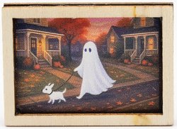 ART442 - Picture In Frame: Ghost Walking Dog