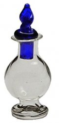Glass Perfume Bottle with Blue Twist