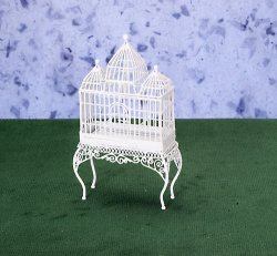 Bird Cage, White Wire