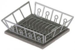 Silver Dish Drainer with Mat