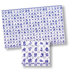 1/2" Scale tile -Blue Pattern