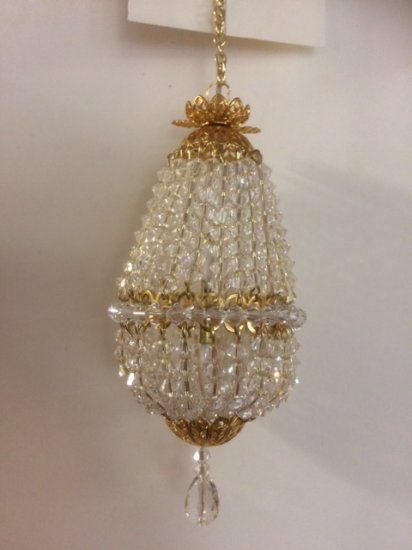 Large Crystal Pear shaped light - Click Image to Close
