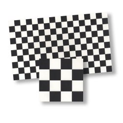 WM24014 1/2" Scale Black and White Checkered Floor