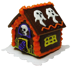 Halloween Orange Gingerbread house