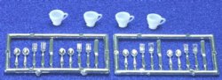 Table Setting, Silver + Cups 24/Pc