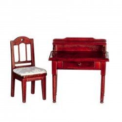 SMALL DESK & CHAIR/MAHOG T3274