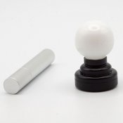 MH54006BK - LED Battery Ceiling Lamp with Round White Globe Blk