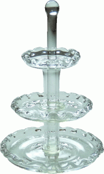 3-Tier glass serving tray