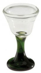Wine Glass, Green stem