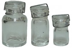 Set of 3- Glass Canning Jars