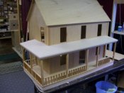 Yellow Dollhouse with Wrap Porch