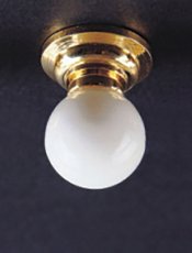 MH54006 - LED Battery Ceiling Lamp with Round White Globe
