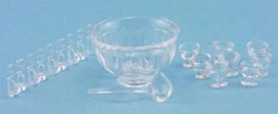 8 Piece Punch Bowl Service, Crystal