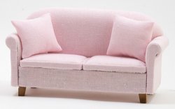 CLA10904 - Sofa With Pillows, Pink NEW DESIGN