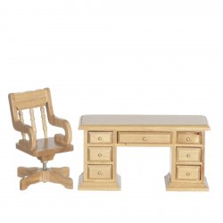 DESK & CHAIR SET/2/OAK/C 04685