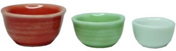 Tri color nesting bowls