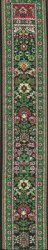 Large Turkish Rectangular Rug Runner - Green Floral SK112-11