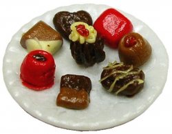 8 Assorted Chocolates on Plate
