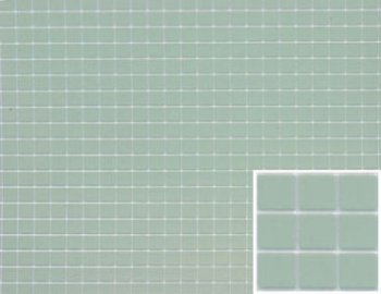 Grayish Green 1/4" sq tile Floor 11x15