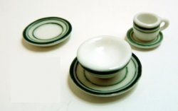 Ceramic place setting - Green