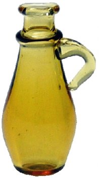 Amber Glass Jug with handle
