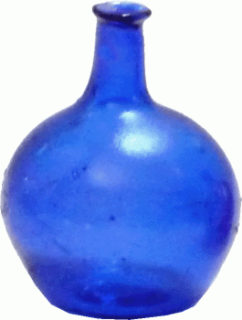 Demijohn purple blue glass