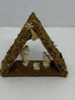 SC744 Nativity Scene A Frame Cresh with figures