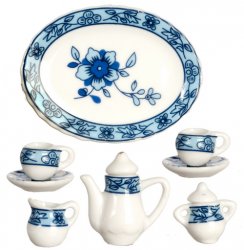 Tea Set/10Pcs/Blue Flower
