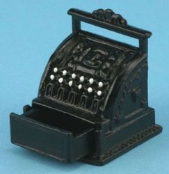 Dollhouse Miniature Metal Old Fashion Cash Register for Country Store DDL8757